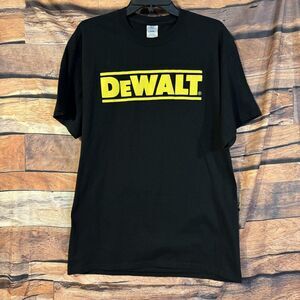 DEWALT T-Shirt Men's Black Large L Cotton Blend Graphic Logo Tee Workwear